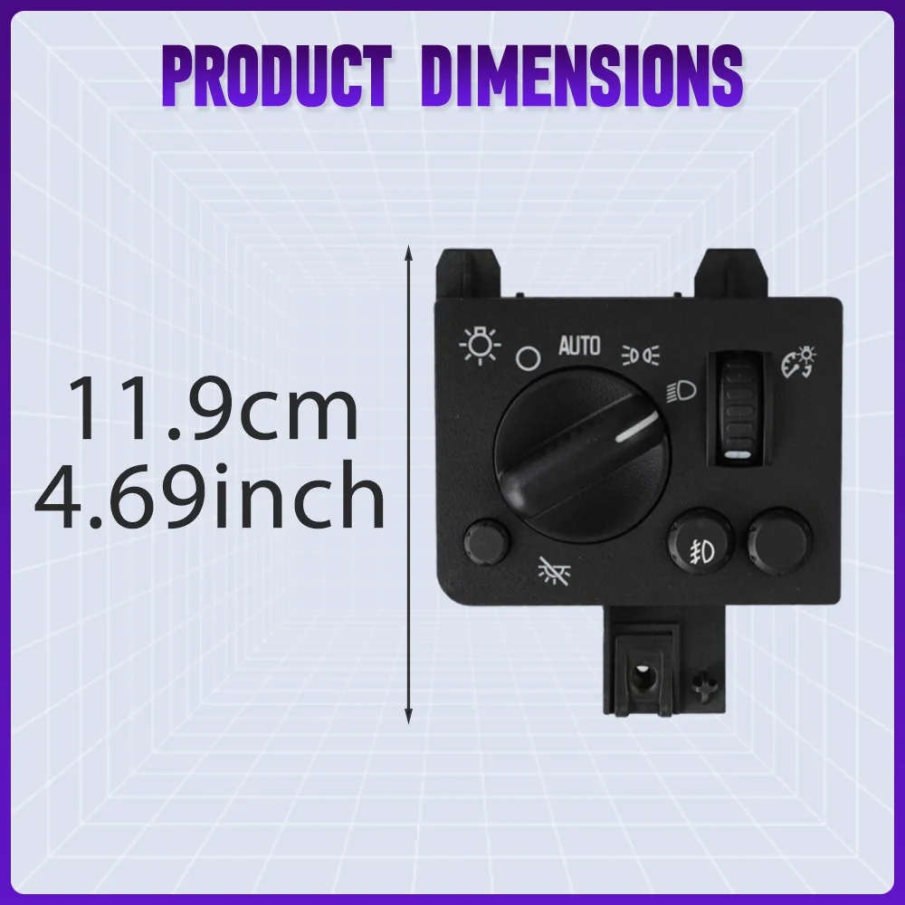 Car Headlight Fog Lamp Dimmer Control Light Switch for Chevy Colorado Canyon 2004-2012 Isuzu i-280 i-290 Auto function