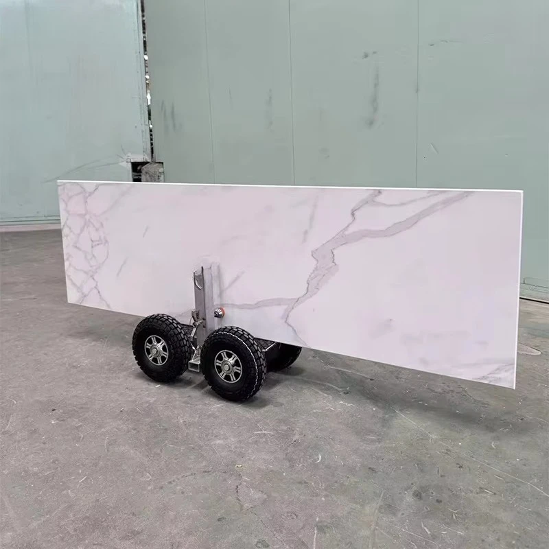 Industrial Aluminium Transfer Safety Cart New Condition Panel Slab Transport Dolly with Rubber and Metal Material