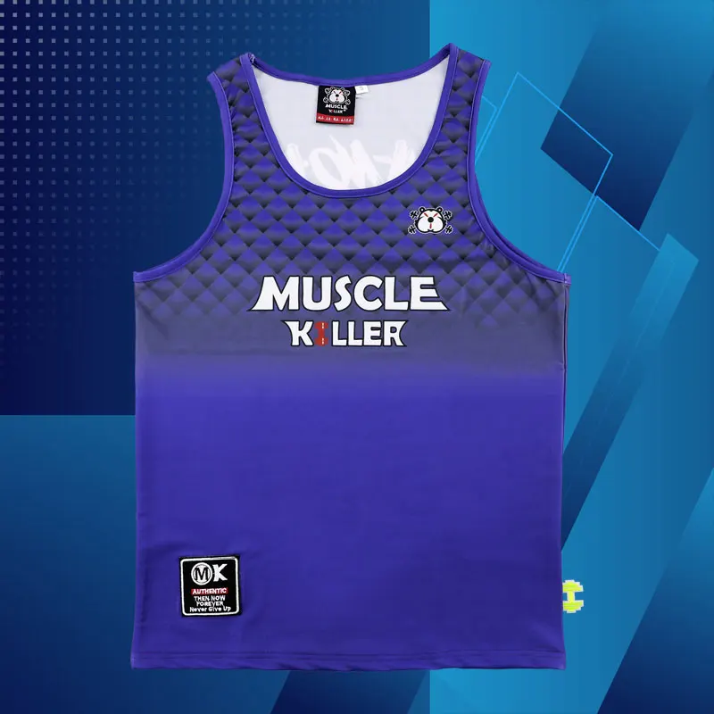 Gym Running Leisure Sports Training Sleeveless Quick Dried Muscle Dumbbell H-shaped Summer Slim Fit Never Stop Tank Top