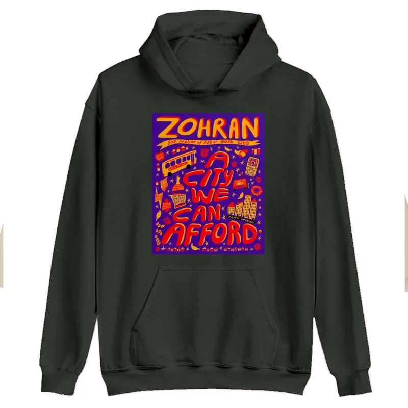 Zohran Mamdani New York NYC Mayor ملصق البلوز رتبة Zohran أول التصويت الأزرق العصرية الشتاء Ashion طويلة الأكمام الحرارية هوديي