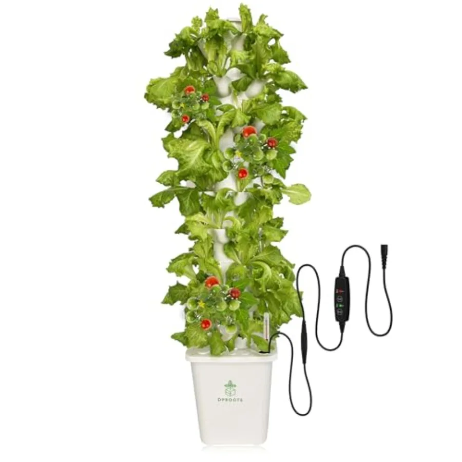 

Гидропонная башенная система для выращивания растений с 45 стручками, вертикальный сад для помещений и теплиц, с циркуляцией воды и автоматическим таймером