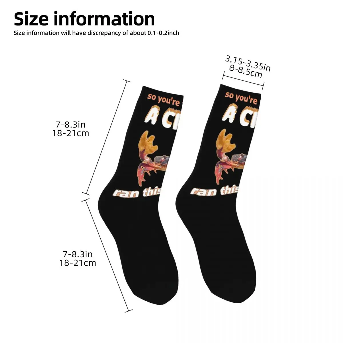 Lustige Krabben Rangoon Meme Thema Design Socken Merch für Unisex Kompression strümpfe