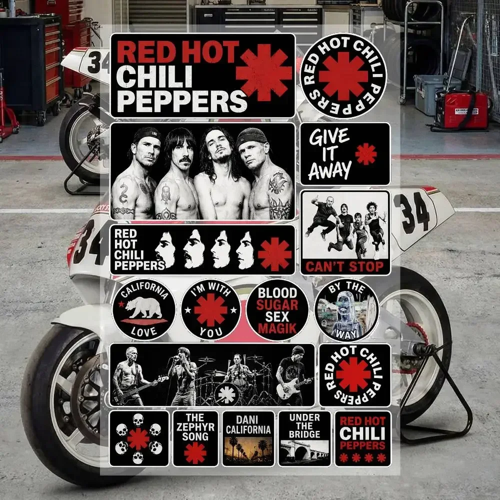 

Red Hot ChiLi PeP-P-ers Aesthetic Graffiti Stickers Waterproof PVC Decals For Motorcycle Skateboard Car Helmet Notebook DIY