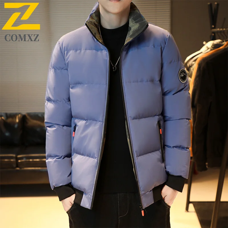 ملابس قطنية عالية الجودة للرجال عصرية متعددة الاستخدامات من القطن السميك عازلة للدفء وياقة واقفة معطف شتوي غير رسمي للخروج #3