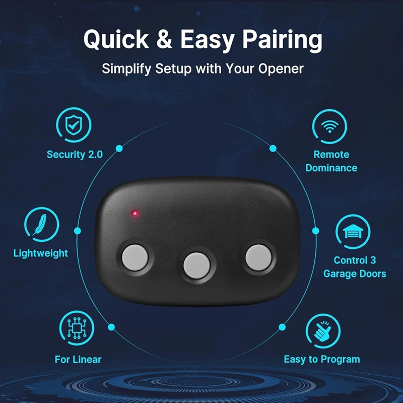 2Pcs For MCT-3 Linear Megacode Garage Door Opener Remote LD033 LD050 LS050