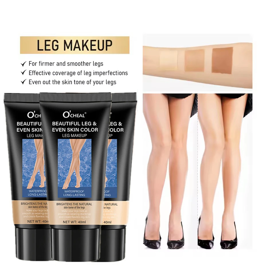 OCHEAL Leg Makeup Lotion Long-lasting Waterproof And Anti-Transfer Concealer Even Skin Tone Wheat Tan Brown Liquid Foundation