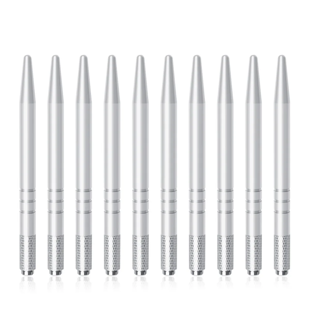 10Pcs Manual Eyebrow Tattoo Pen Microblading Needle Holder for Permanent Makeup Cosmetic 3D Eyebrow Tattoo Embroidery