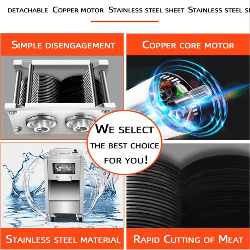 เครื่องตัดเนื้อแนวตั้งสแตนเลสเครื่องตัดเนื้อสดอัตโนมัติ