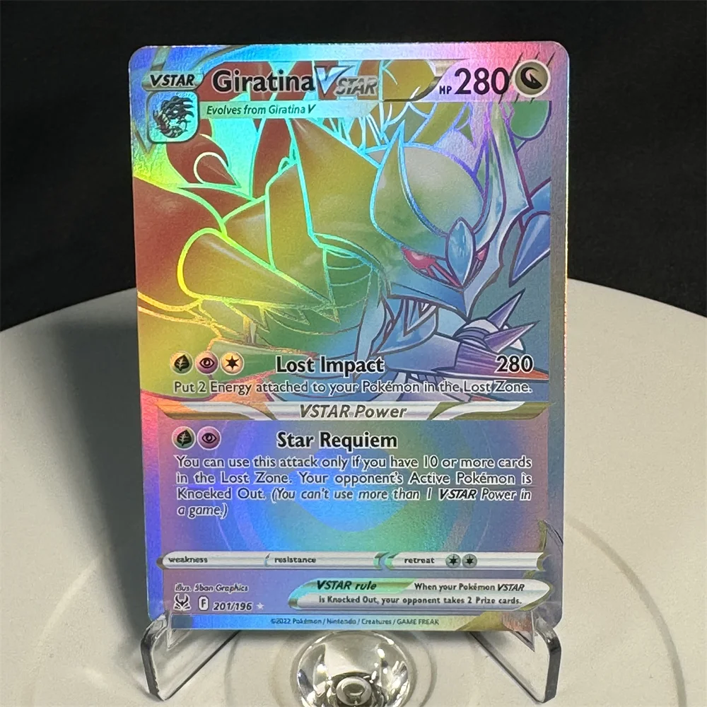 Holographic Pokemon Flash Cards Lost Origin Series Giratina Aerodactyl Card Toys Proxy Cards Christmas Present Collectibles gift