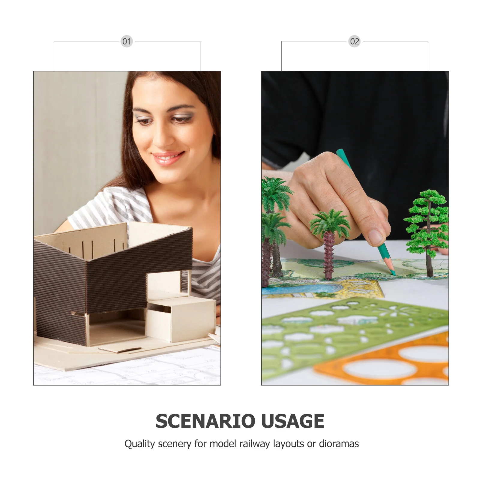 

4Pcs Simulation Turf Decor Realistic Artificial Grass for Indoor Outdoor Use Model Train Scenery DIY Turf Model Train Scenery