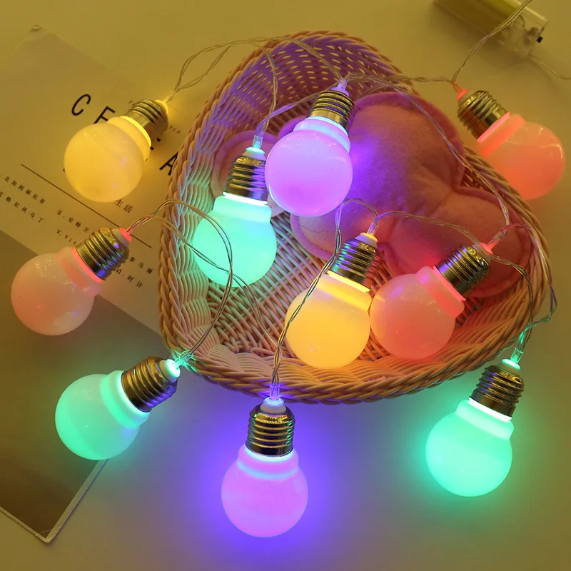 10/20/40 Glühbirnen Lichterkette LED Feiertagsbeleuchtung Batterie- oder USB-betrieben Party Innen Hochzeitsdekoration Nachtlicht Dekoration – Detail 4
