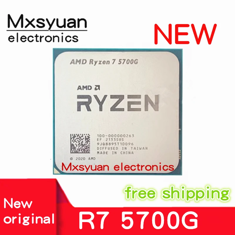 

1PCS 100%New R7 5700G Ryzen 7 5700G 3.8GHz Eight-Core 16-Thread 65W CPU Processor L3=16M 100-000000263 Socket AM4 new but no fan