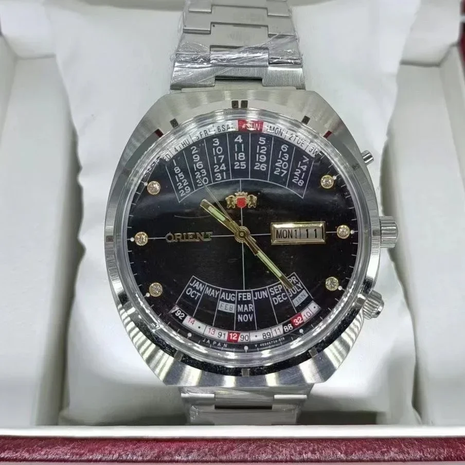 118A Store Automatic Mechanical Orient Unisex Watch Rotating Large Dial Fully Functional Stainless Steel Japanese Movement view 3