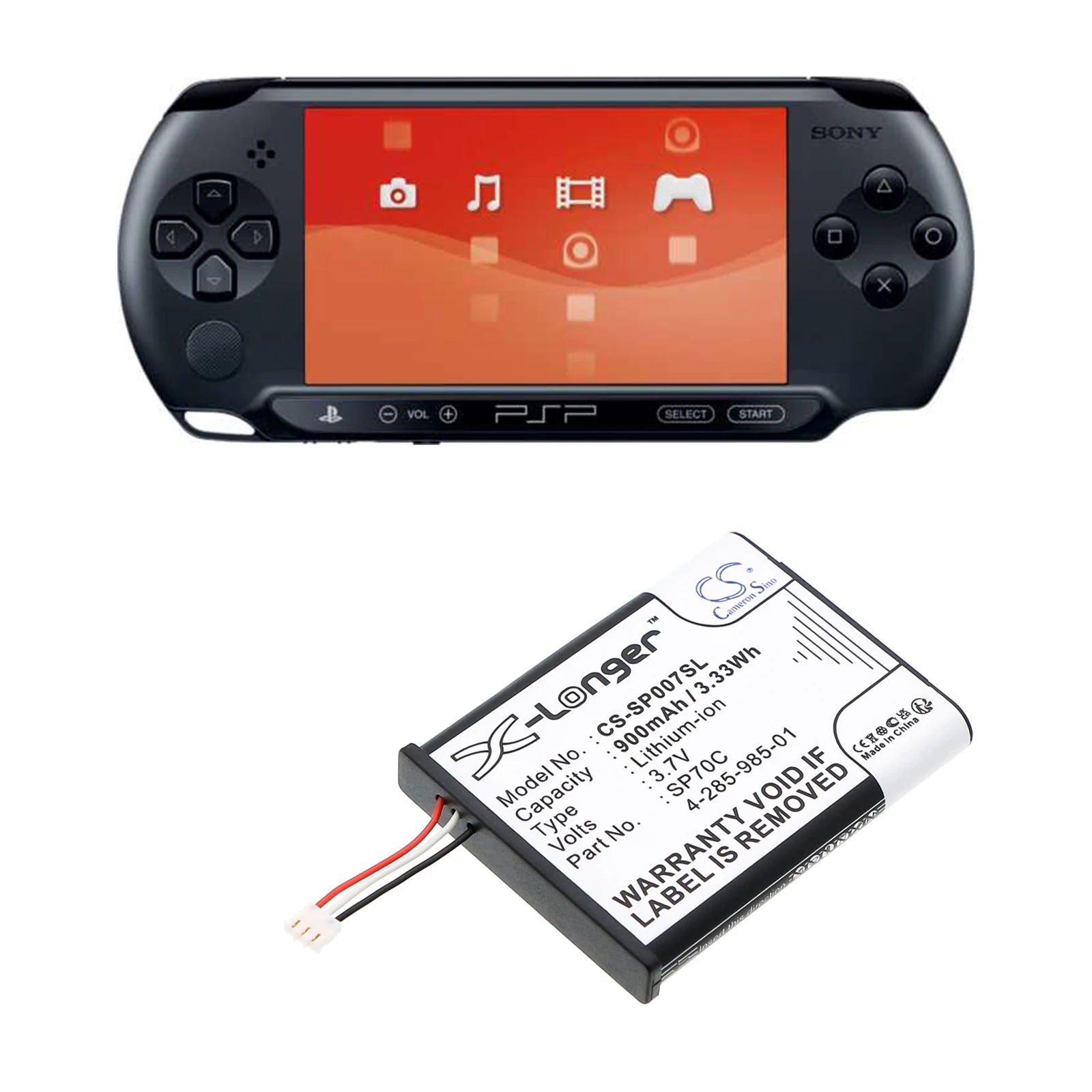 

Cameron Sino 900mAh Game Console Battery SP70C for Sony PSPE1000, PSPE1002, PSPE1004, PSPE1008, Pulse Wireless Headset 7.1