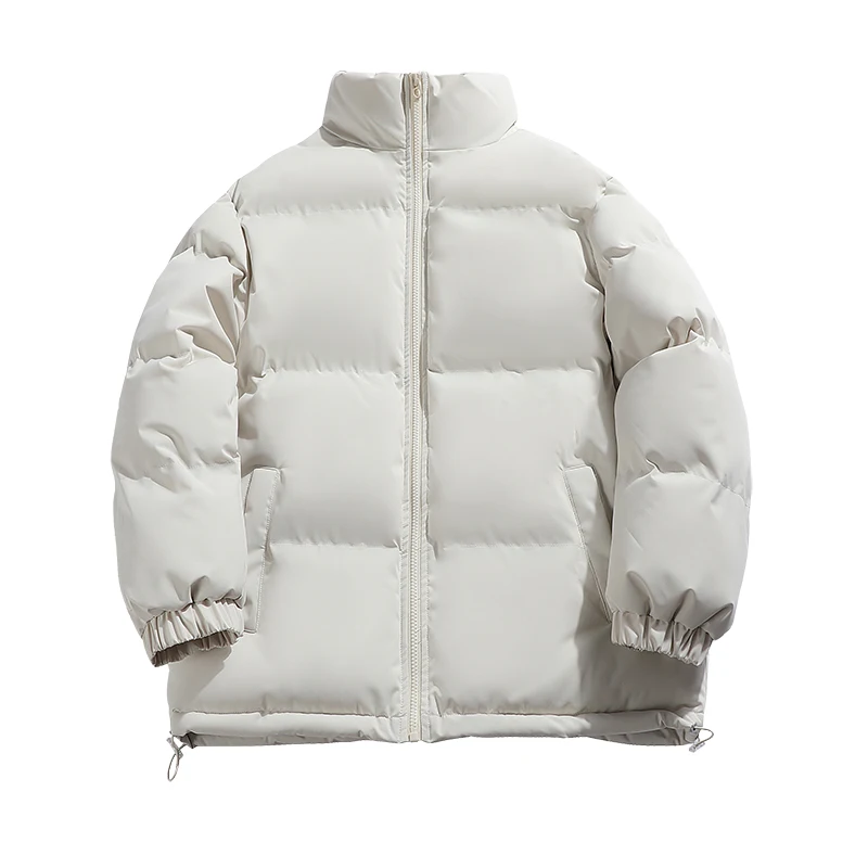 

Men's Cotton Jaet Stand Collar Thiened Fce Warm Casual Outerwear Couple Sle Winter Coat Polyester Fiber Stand Fit