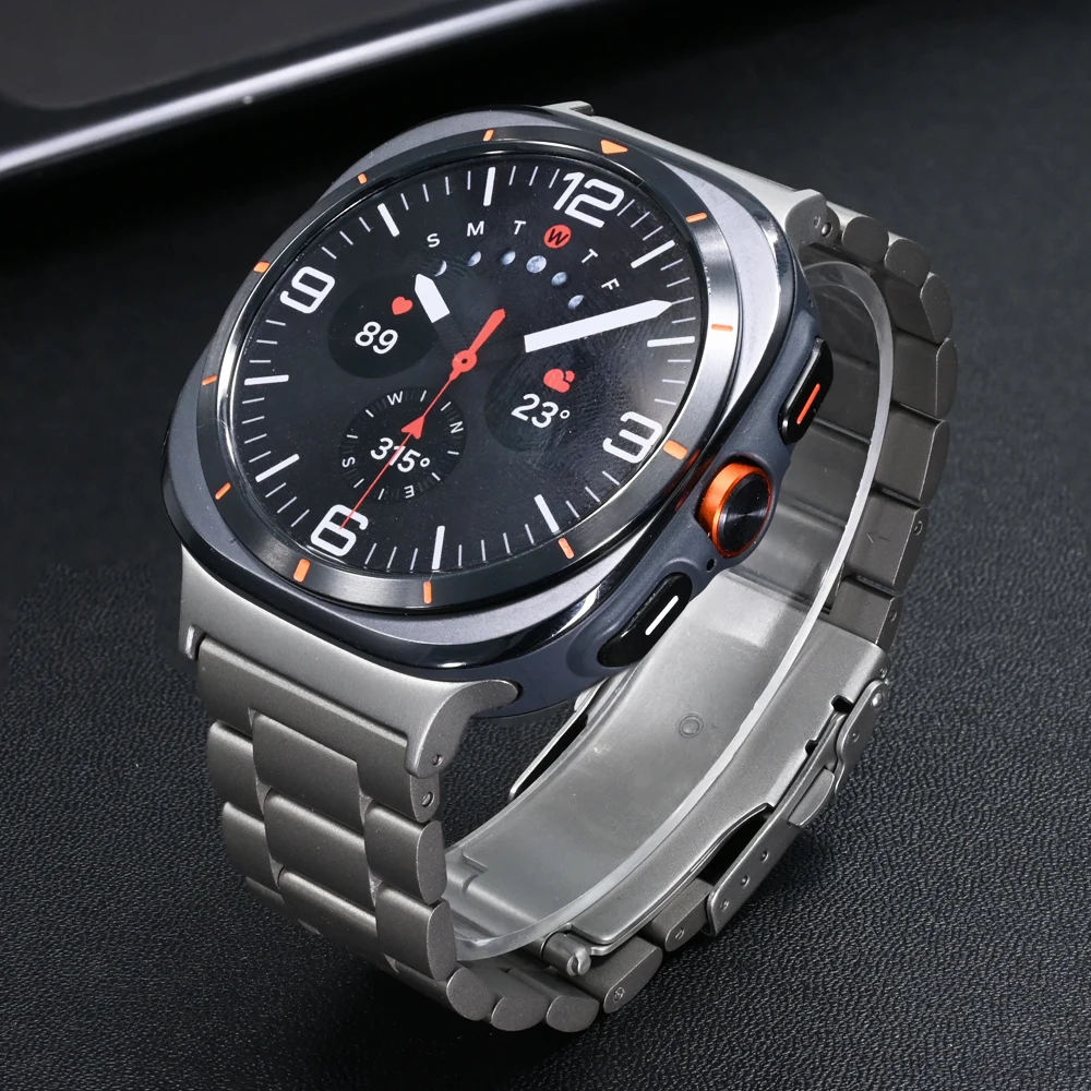 Band für Samsung Galaxy Watch 8 Ultra 2, Titan-Armband, keine Lücken, ersetztes Armband, Correa für Samsung Galaxy Ultra 47 mm, Zubehör