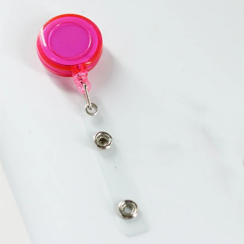 PU Leather Badge Holder com Reel ID Tag, Work Card Cover, Sleeve Protector, Pass Case, 1Set