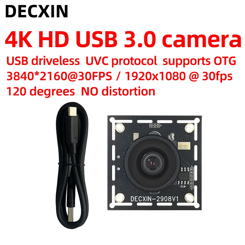 8MP 4K HD USB3.0 Camera 4K HD Module IMX415 Industrial Camera Live Video Conference Driver-free.