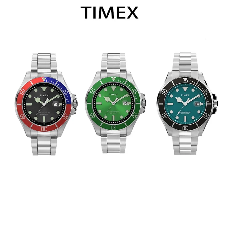 TIMEX Brand  Men\'s Watch Luxury Leisure Multifunction Watches for Men Calendar Quartz Steel Strip Wristwatch