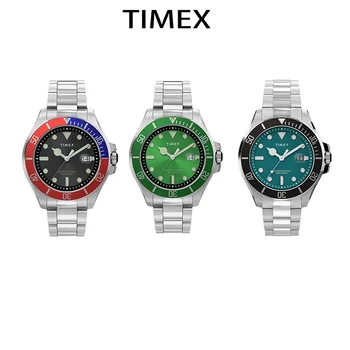 TIMEX 남성용 럭셔리 레저 다기능 시계, 달력 쿼츠 스틸 스트립 손목시계, 브랜드 