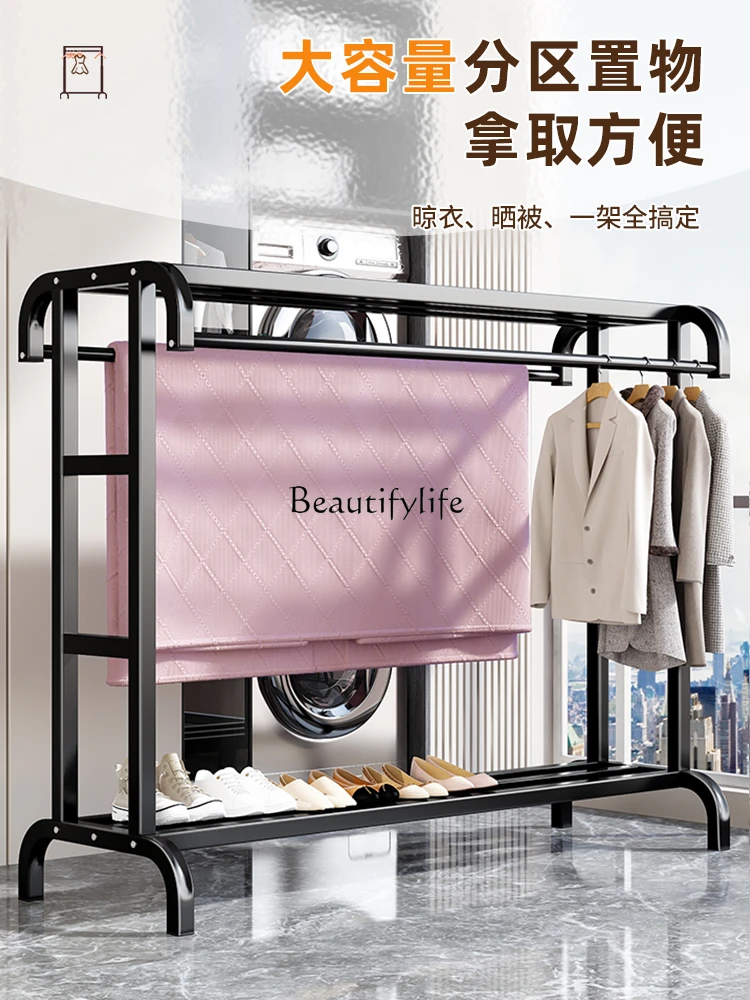 Balcony Clothes Rack Floor-Standing Household Air Clothes Indoor Movable Quilt Fantastic