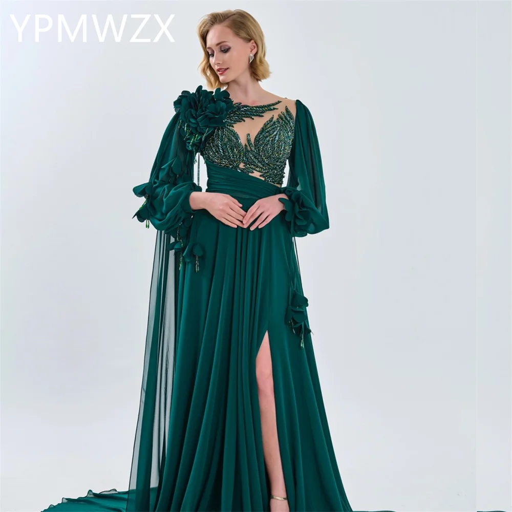 Customized Evening Dress Women Party Occasion Prom Gown YPMWZX Asymmetrical A-line Floor Length Skirts Draped Bespoke