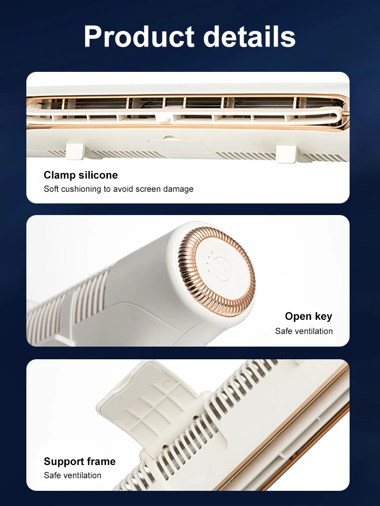 Screen Hanging Fan Vertical Dual-Use Fan Mini Infinitely Adjustable Wind Adjustable Angle Office Household Usb Fan