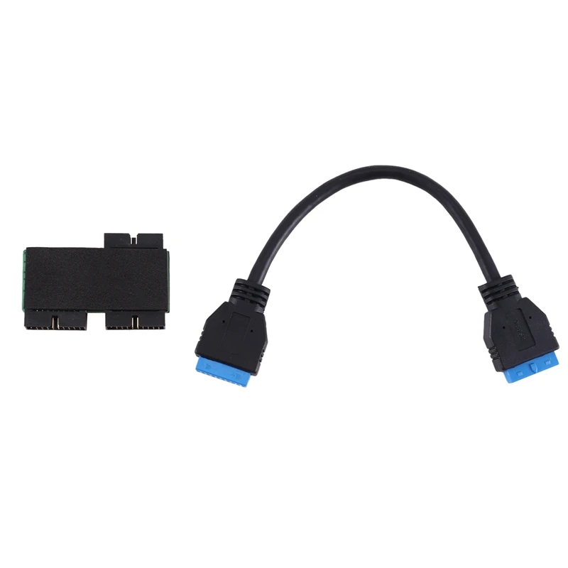 

USB 3.0 19PIN One-To-Two Hub Accessory With Chip And Modular Cable Design USB 19PIN HUB Motherboard 19PIN Extension Cable 1 To 2