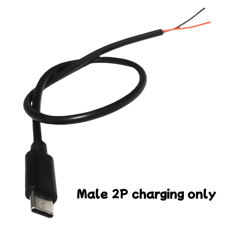 1pcs Type-C male female Connector single head 4 pin data cable extension USB 2Pin charging cable socket connected to the machine