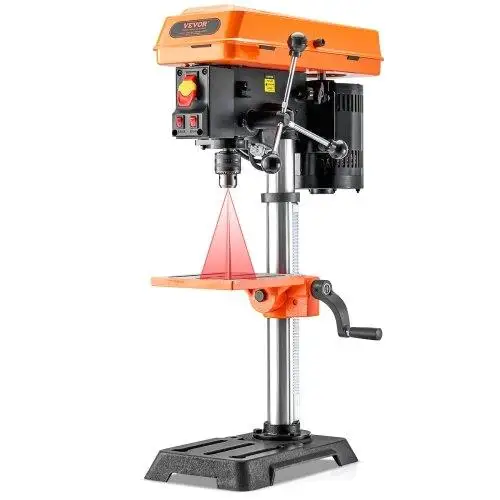 10-Inch Benchtop Drill Press - Adjustable 610-2800RPM Tabletop Drilling Machine