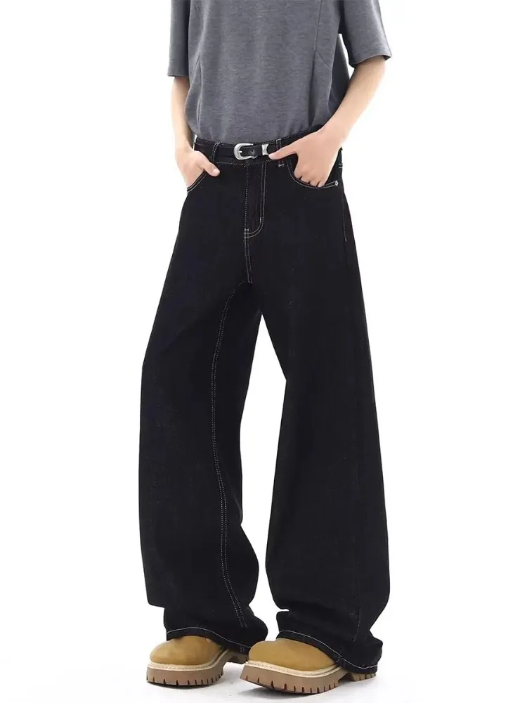Women's Yellow Letter Print Retro Unisex Jeans Vintage Sweatpants 90s Cool Girl Bottoms Summer Pants Female Baggy Trousers
