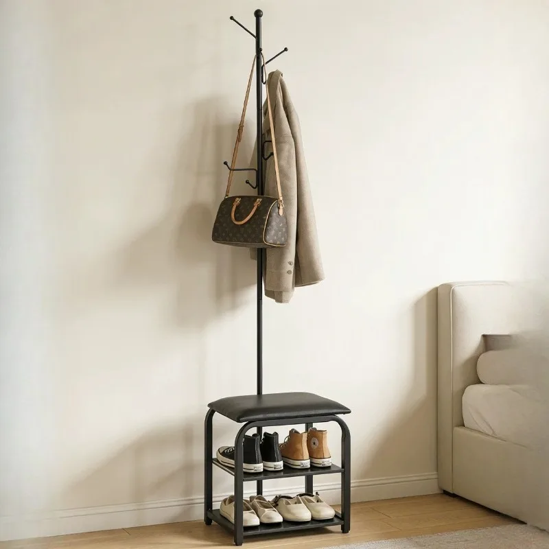 Organizer Hotel Clothes Stand Shelf Storage Cheap Modern Coat Rack Nordic Jacket Black Burro Ropa Perchero Hallway Furniture