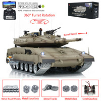 Heng Long Remote Control Tank 1/16 IDF Merkava MK IV Professional Edition Metal Tracks Wheels FPV Military Vehicle TH22651