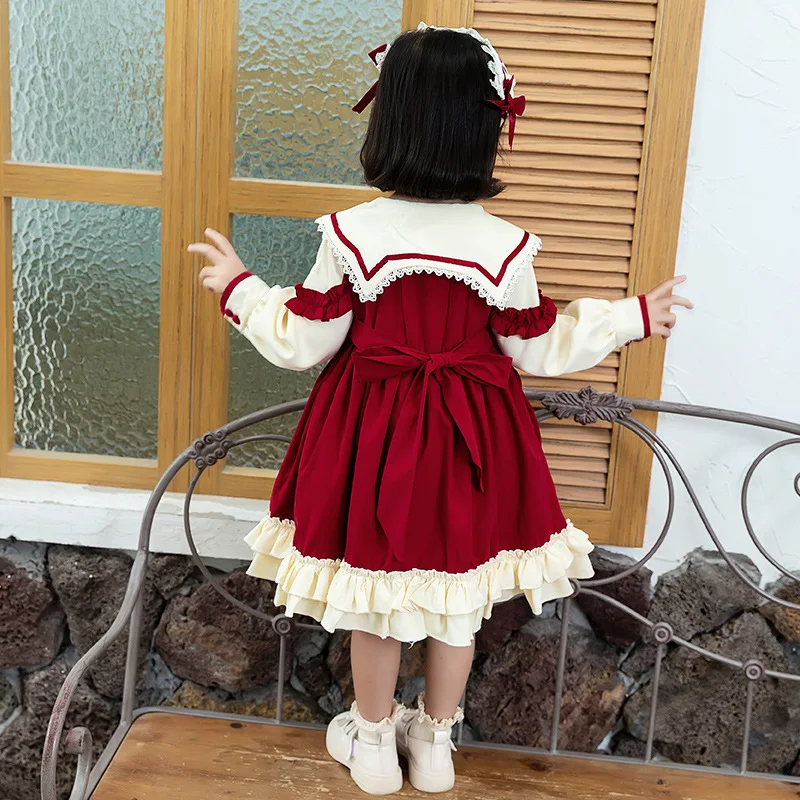 Children Clothing 2024 Spring New Girl Dress Girl Korean Version Trendy Children Birthday Dress Long Sleeved Skirt