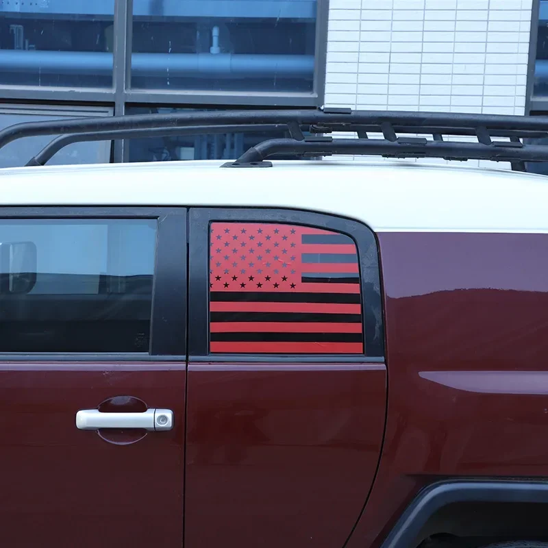 

For Toyota FJ Cruiser 2007-2021 PVC Black/Red/yellow Vinyl Decal Car Rear Window Glass Sticker Car Accessories