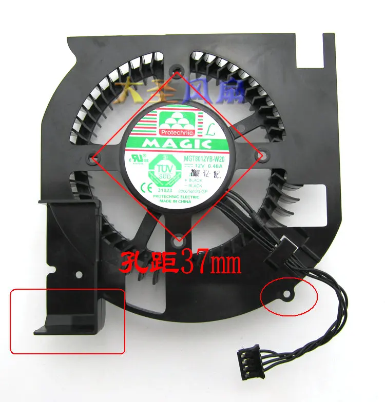 

Original MGT8012YB-W20 DC12V 0.48A for Graphics Video Cooling fan