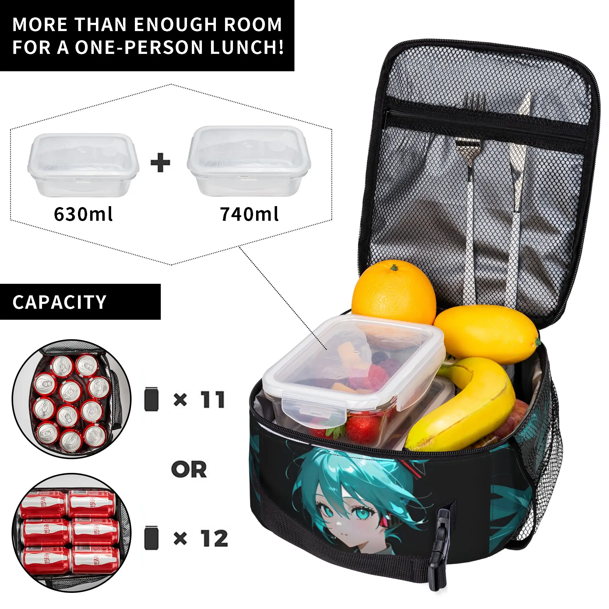 Hatsunes Mikus Insulated Lunch - Food Storage Reusable Bags ulasan dan harga