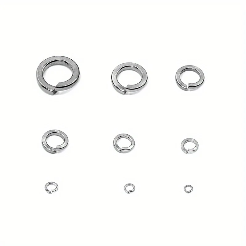 310/620 pieces 304 stainless steel spring washers assortment kit, 9 sizes M2 M2.5 M3 M4 M5 M6 M8 M10 M12