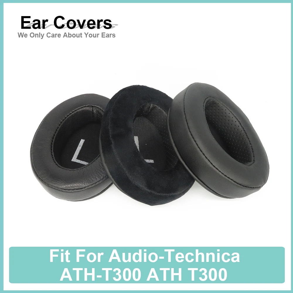 Earpads For Audio-Technica ATH-T300 ATH T300 Headphone Earcushions Protein Velour Sheepskin Pads Foam Ear Pads Black