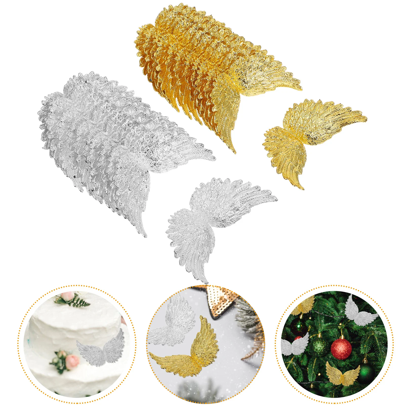 

24Pcs Angel Wing Decoration Mini Wings Practical DIY Cake Crafts Accessories Lovely Ornament Wing Decoration DIY Crafts Ornament
