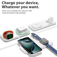 2 in 1 Charging Station for iPhone, Wireless Charger for iPhone 16 15 14 13 12 Pro Max  Airpods 4 3 2 iWatch 7 8 9 10 Ultra 2