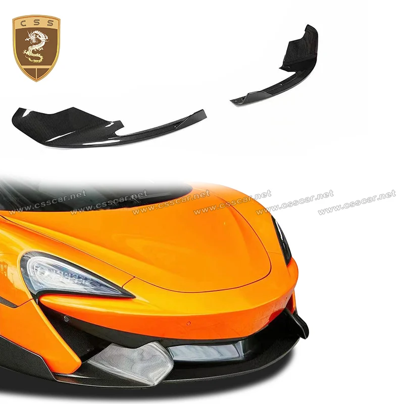 

High Quality Car Front Wrap Angle Splitters Bumper Lip for Mclaren 540C-570S Dry Carbon Black Auto Exterior Accessories 620r