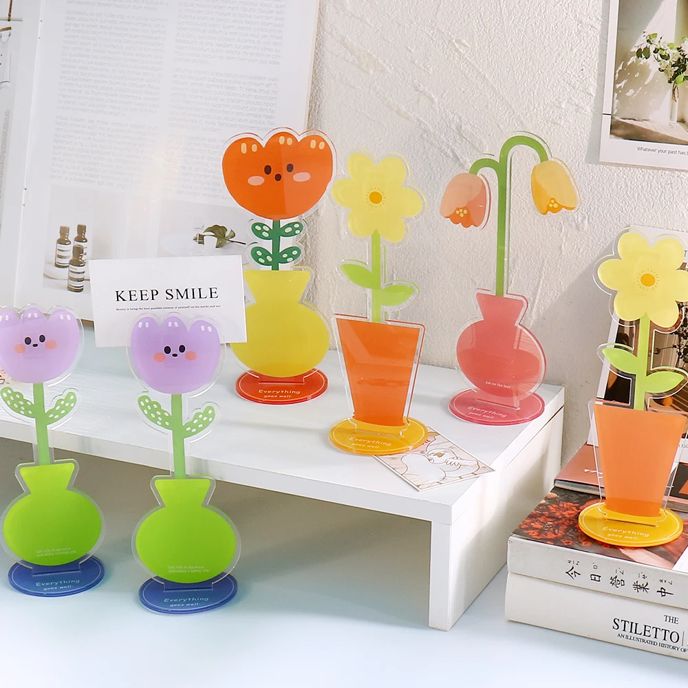 Cute Cartoon flower Shape Photo Stand Memo Clip Card Holder Message Note Holder Office School Home Desk Decorations