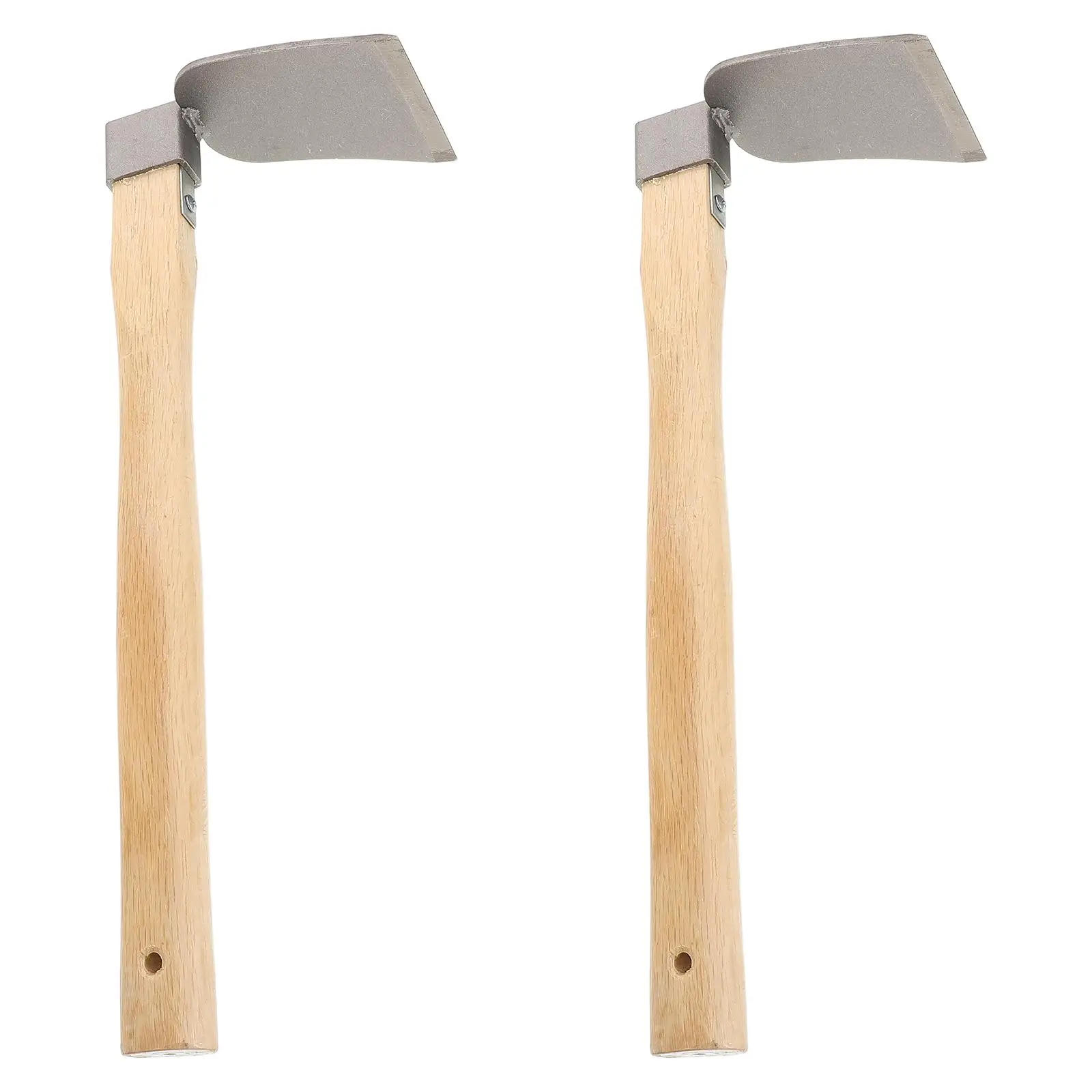 

2Pcs Small 15Inch Wooden Handle Garden Tools Loosening Weeding Soil Cultivator Wooden Hoe Handles Gardening Hand Tool