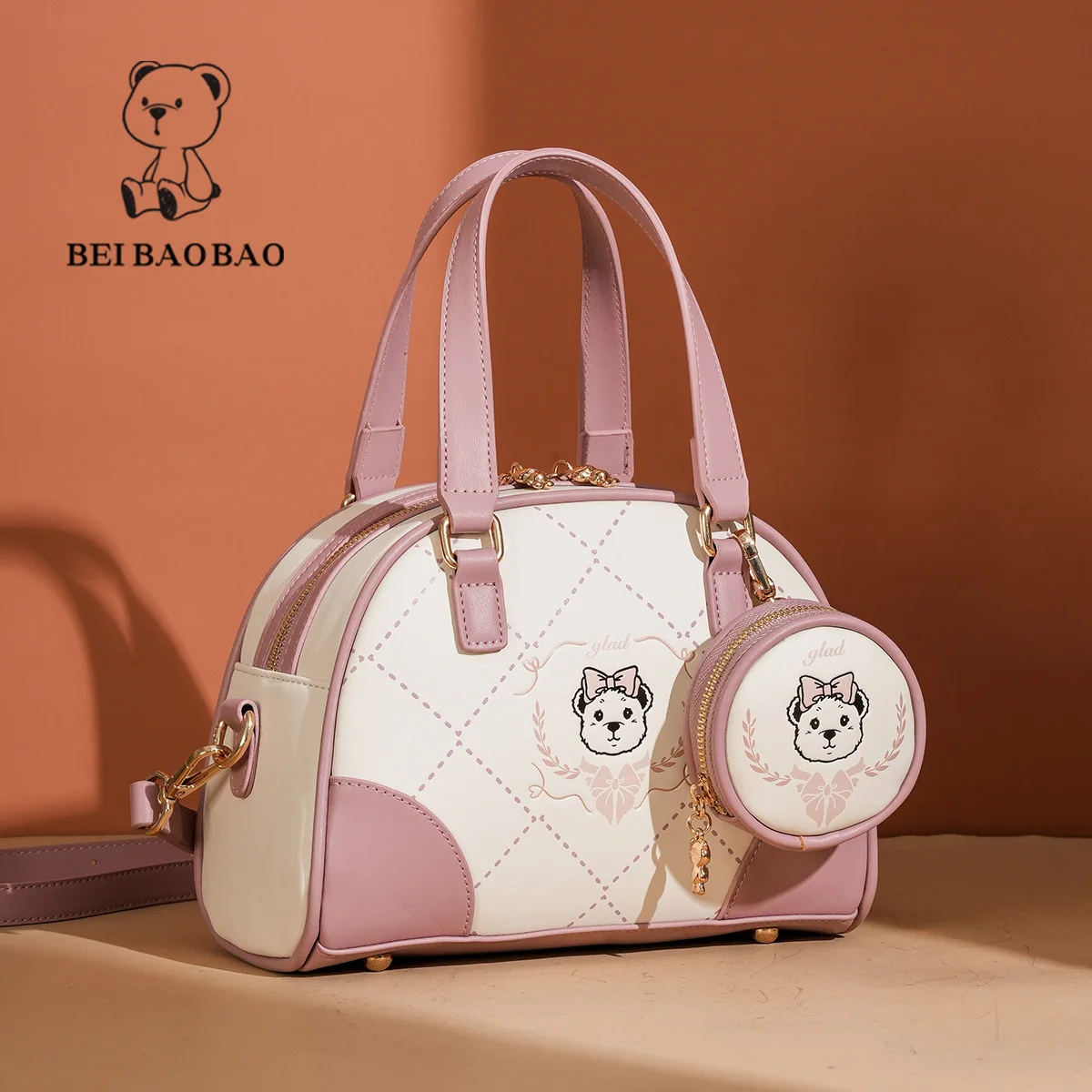 Beibaobao 2024 Autumn New Color Contrasting Single Shoulder Crossbody Bag Women\'s Versatile Fashion Large Capacity Handbag