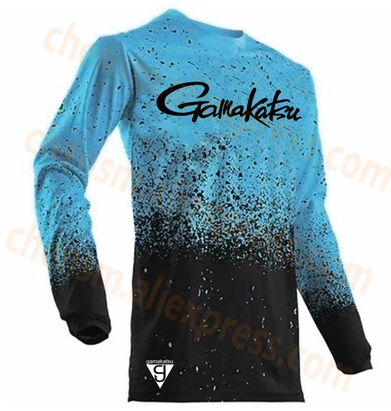 Gamakatsu الرجال الملابس سامسونج طويلة الأكمام واقية من الشمس المضادة للأشعة فوق البنفسجية تنفس معطف الصيف قميص لصيد السمك حجم XS-5XL سترة #5