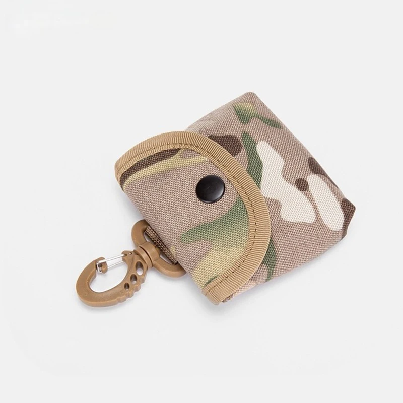 

Outdoor Casual Coin & Key Pouch - Multifunctional Mini Tool Bag With Bluetooth Earphone Storage - Handy Clip-On Pocket Organizer