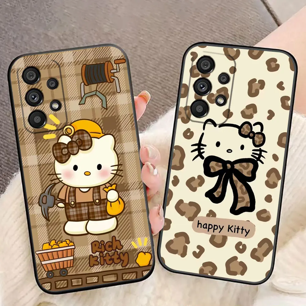 Vintage Cartoon Hello Kitty Phone Case For Samsung Galaxy A80 A72 A71 A70 A55 A54 A53 A52 A50 A42 A35 A34 A33 A32 A23 A21S Case