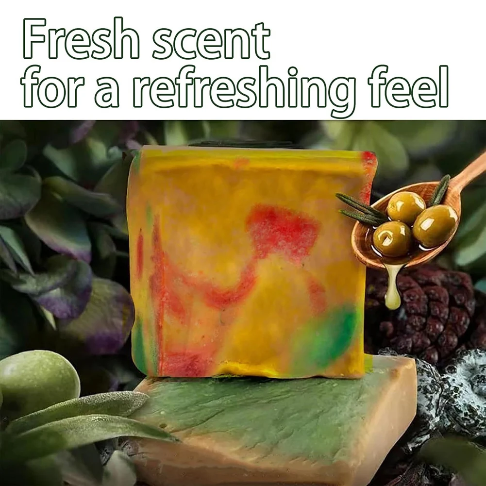 200 جرام من صابون الأفوكادو المصنوع يدويًا، قالب صابون الوجه المقشر بلطف، دش وصابون الوجه للتنظيف العميق للعناية ببشرة الوجه والجسم