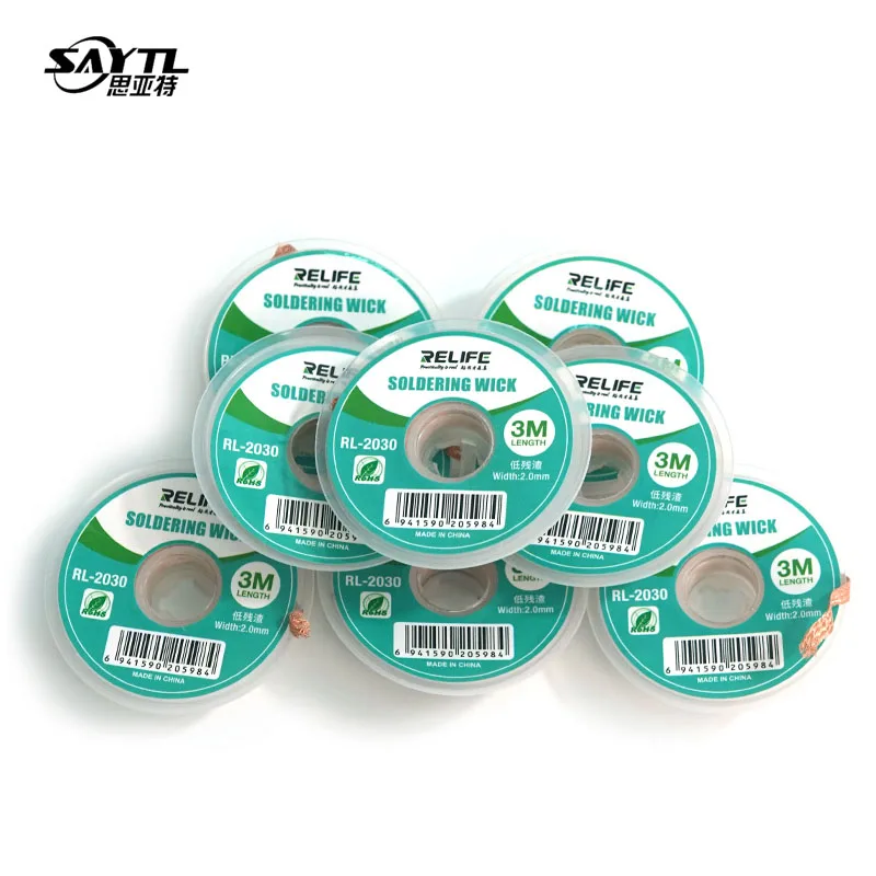 1/5/10 Buah 3M Murni Tembaga Solder Wick Kawat Las Tin Suction Desoldering Braid Solder Paste Menghapus Bersih BGA PCB Perbaikan Alat